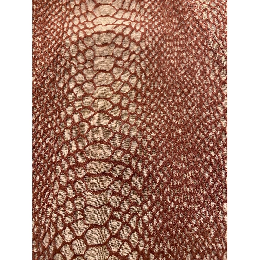 XCVI Womens M Snake Skin Printed Textured Pull On Pants Brown Art to Wear - Picture 5 of 9